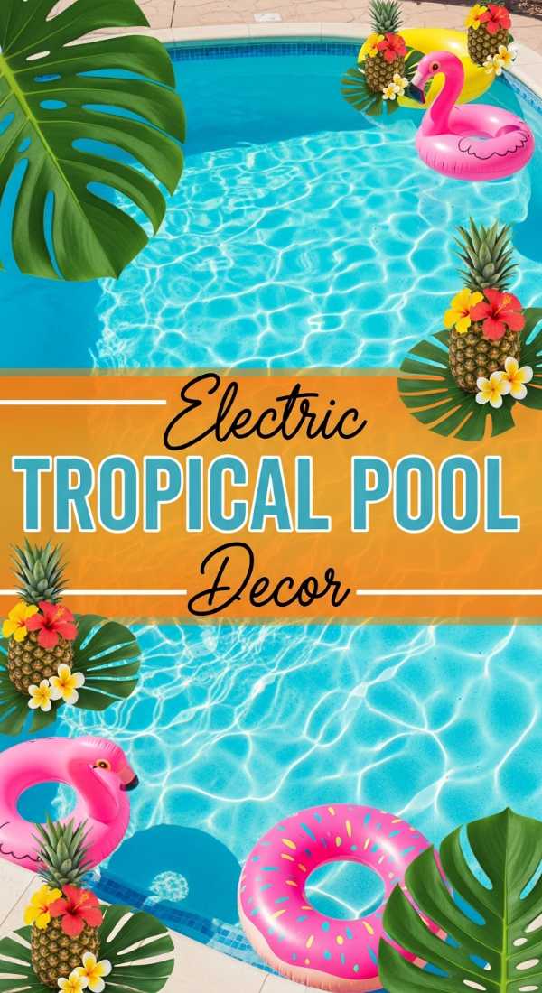 Vibrant Tropical Pool Party Decorations