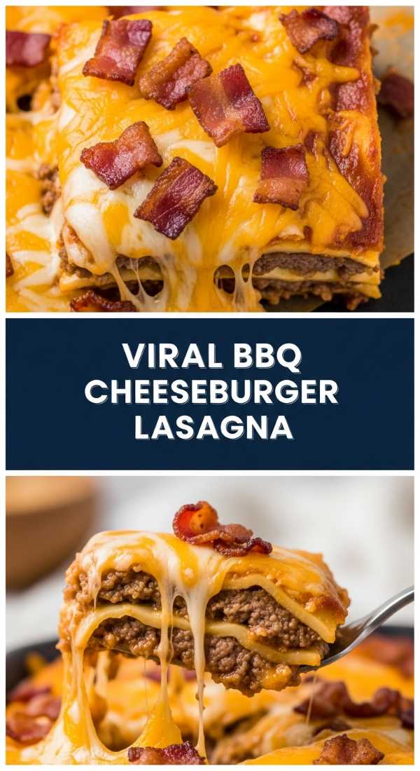 Viral BBQ Cheeseburger Lasagna