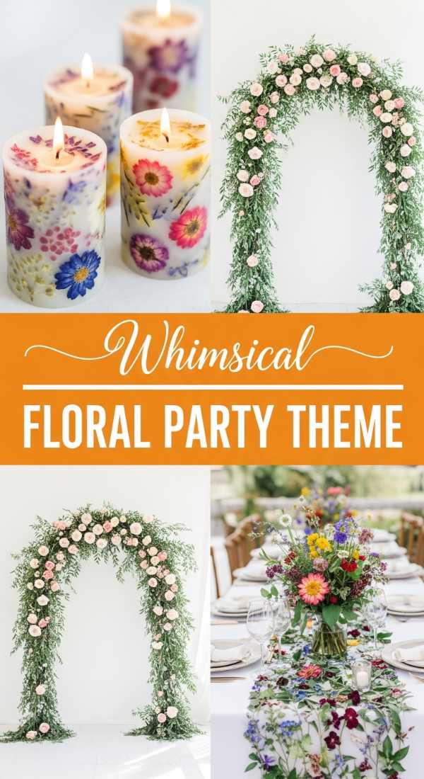 Whimsical Floral Party Theme Inspiration
