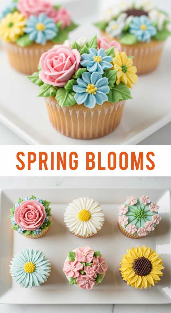 Whimsical Wildflower Cupcake Designs