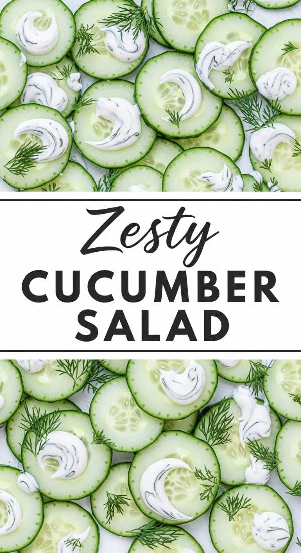 Zesty Creamy Cucumber Salad