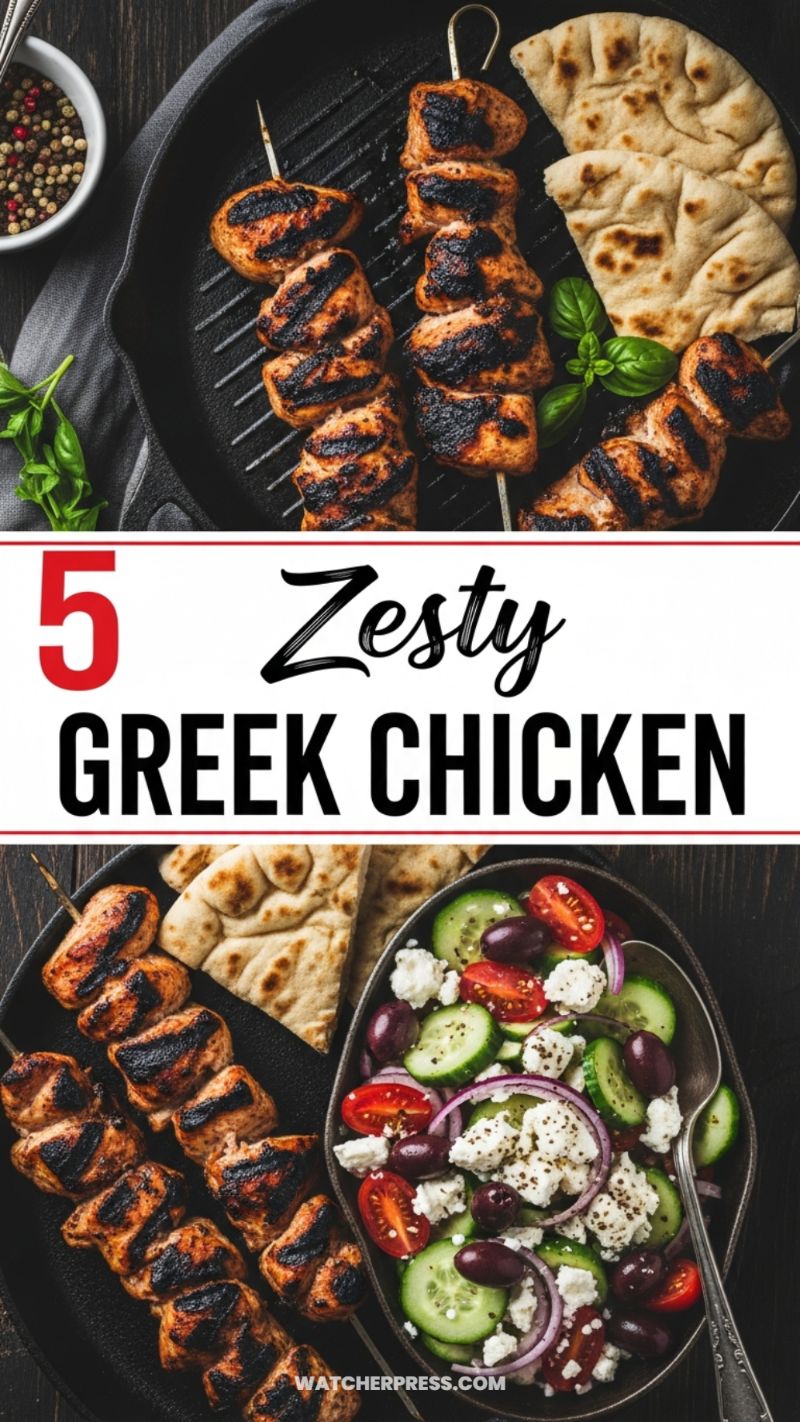 Zesty Grilled Greek Chicken Skewers
