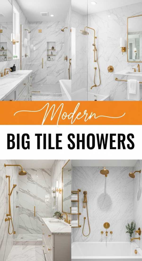 Big Tile Shower Inspiration