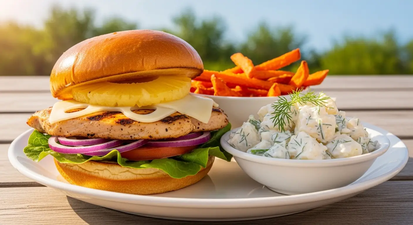 Hawaiian BBQ Chicken Sandwiches