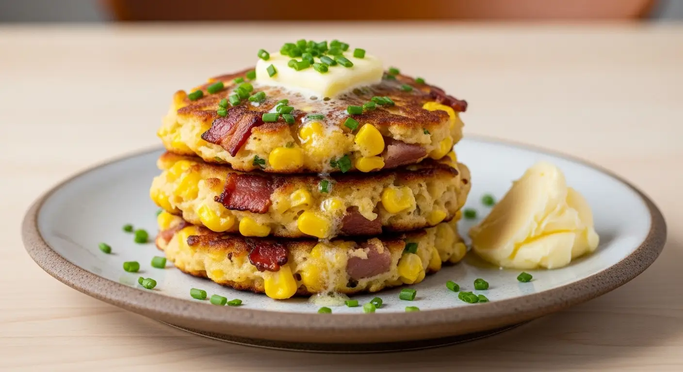 Savory Bacon and Corn Griddle Cakes