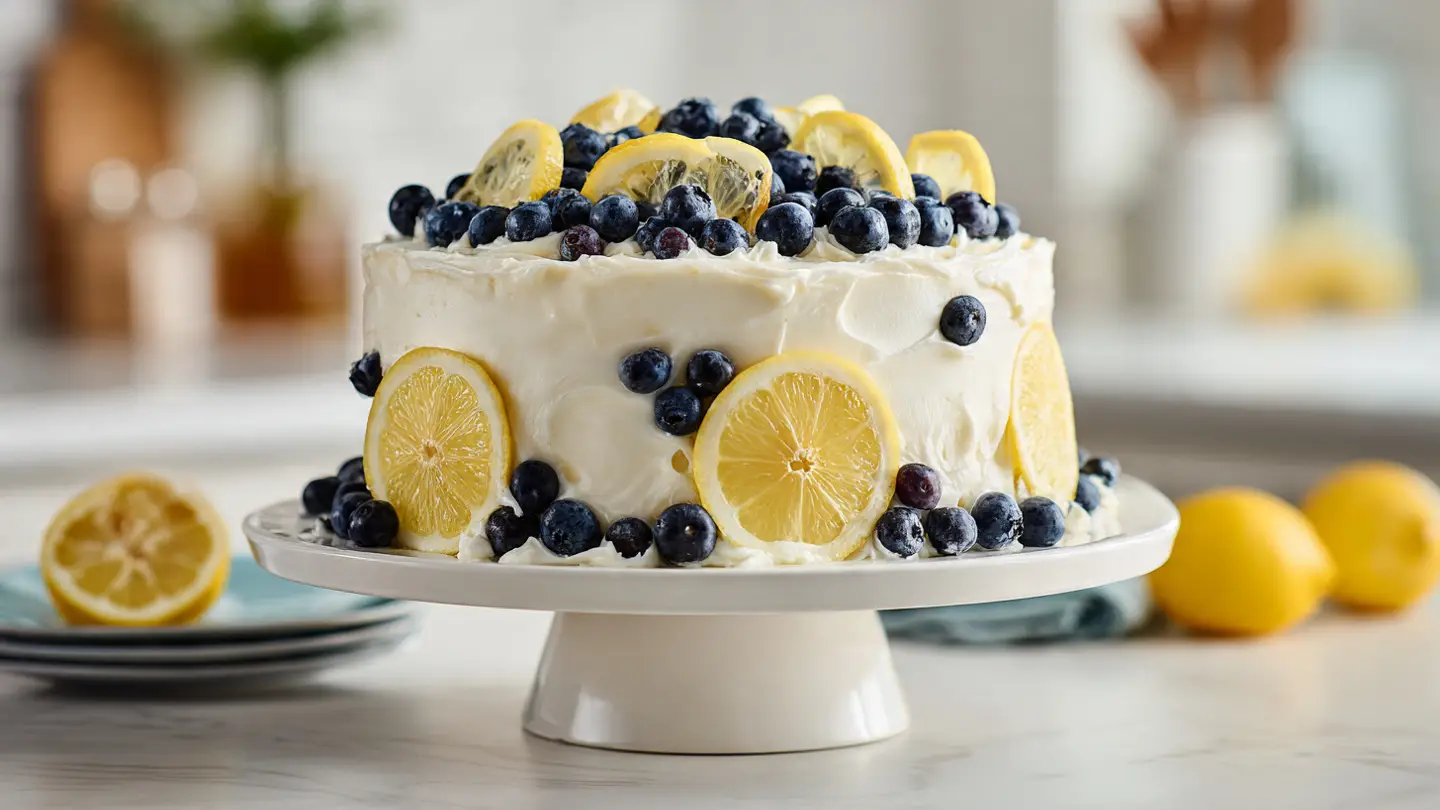 Lemon Blueberry Cheesecake Cake: A Showstopping Layer Cake
