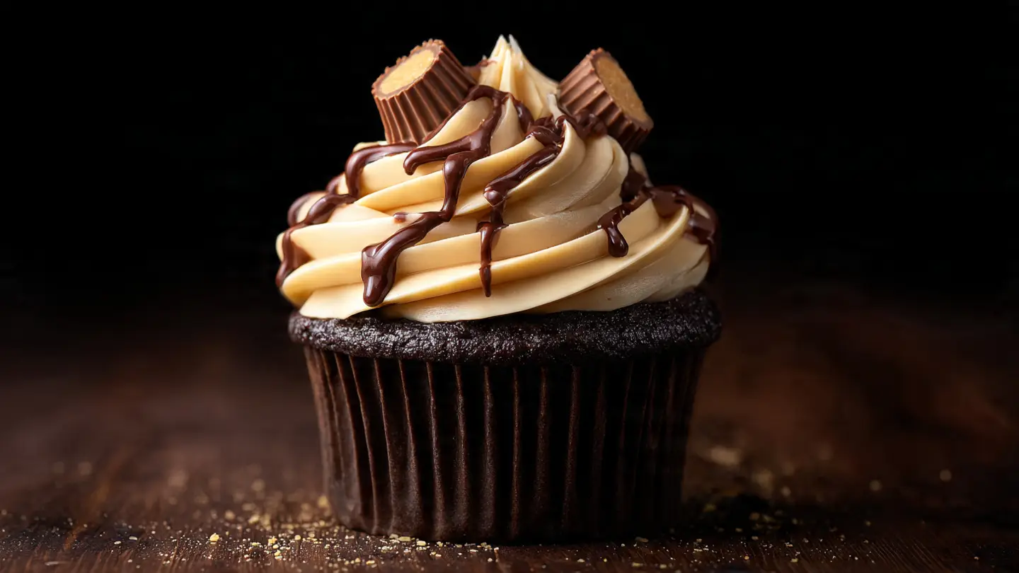 Indulgent Chocolate Peanut Butter Cupcakes