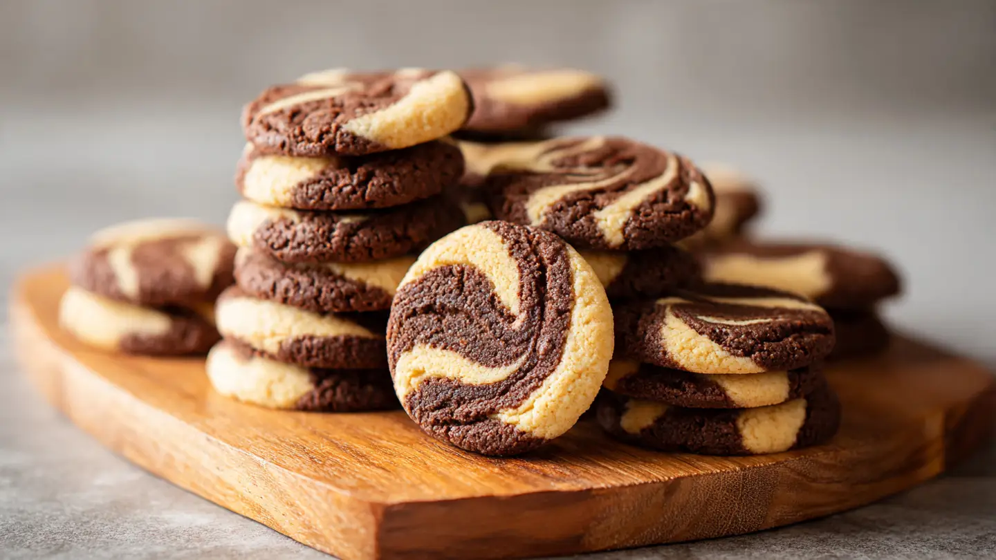 Chocolate Peanut Butter Swirl Cookies