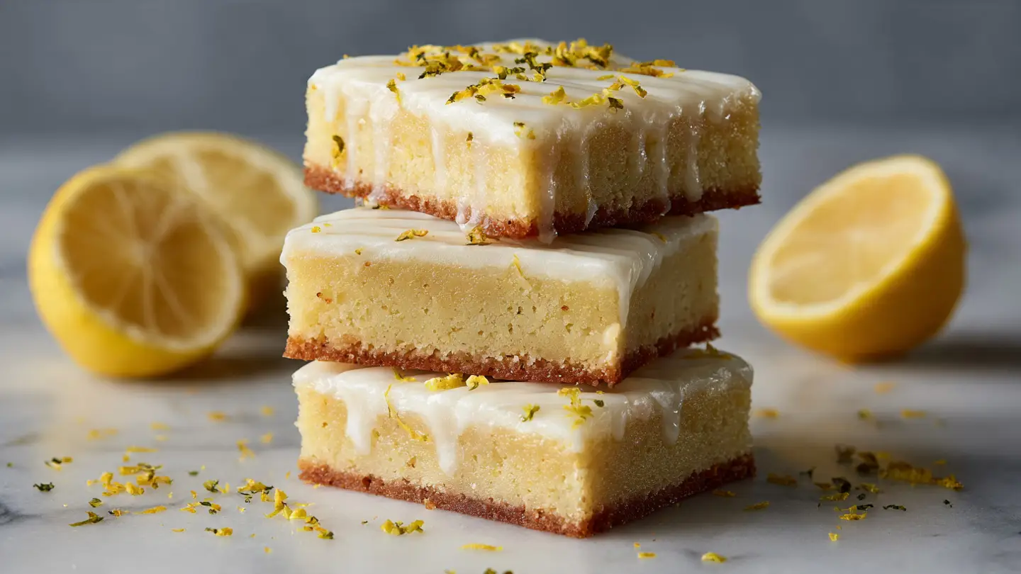 Refreshing Lemon Brownies (Lemon Blondies)