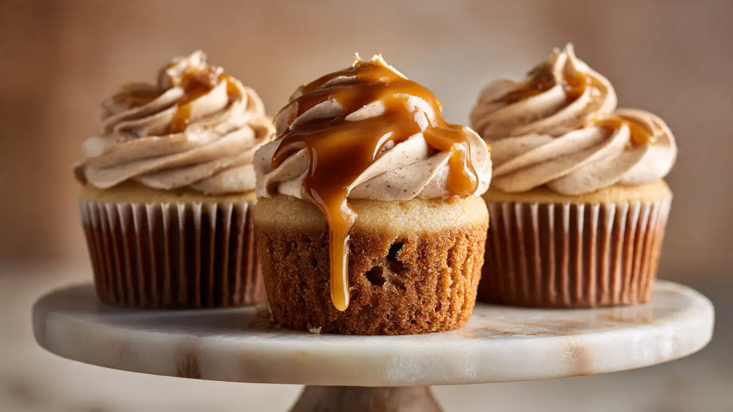 Salted Caramel Cupcakes with a Rich Caramel Center