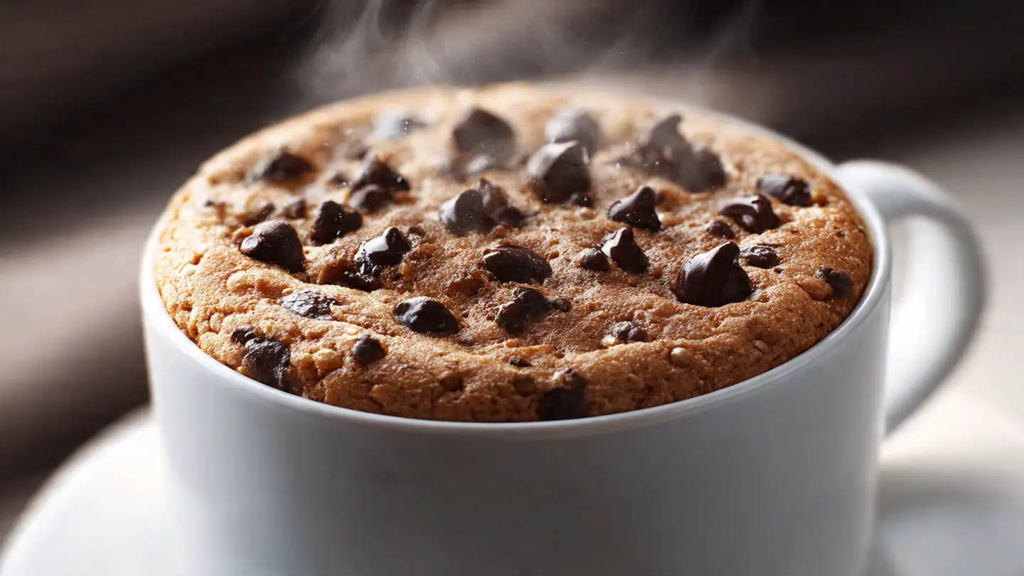 10 Minute Microwave Chocolate Mug Cookie for Instant Cravings