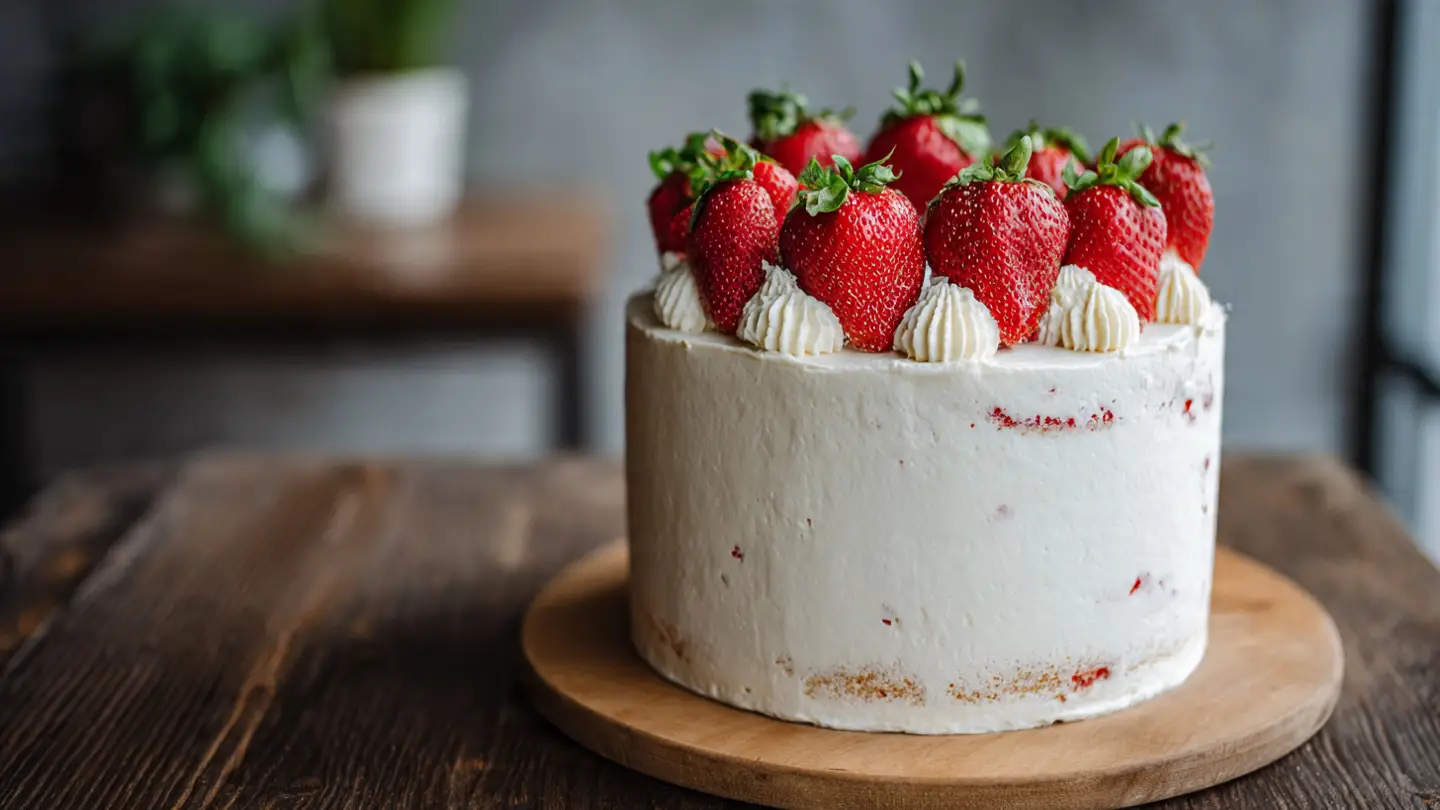 Strawberry Cheesecake Cake: Two Desserts in One