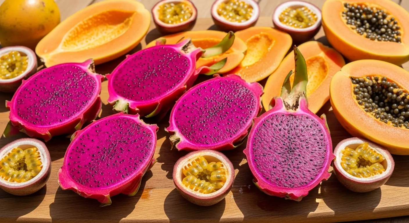 5 Minute Tropical Smoothie Bowls with Toasted Coconut