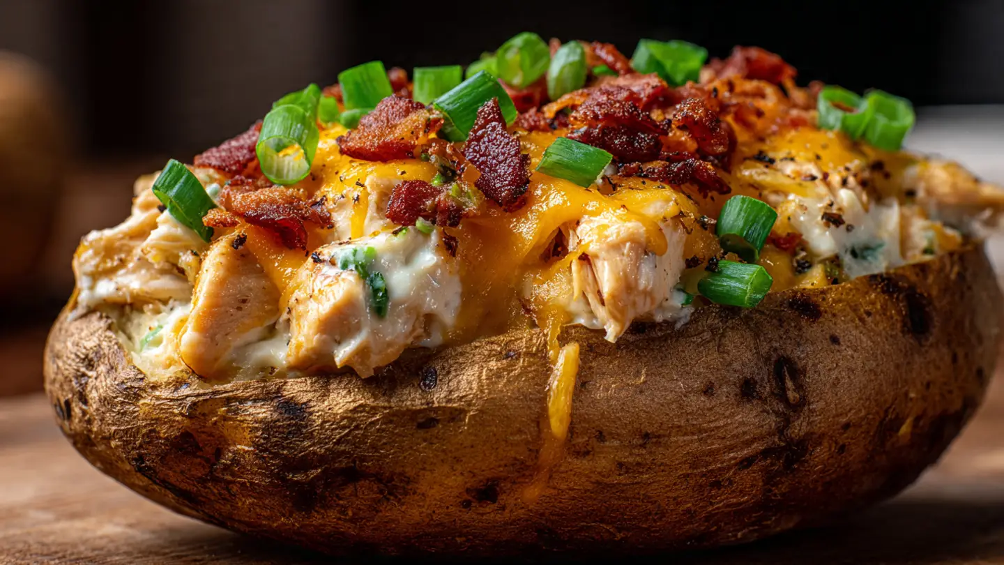 Crack Chicken Stuffed Potatoes