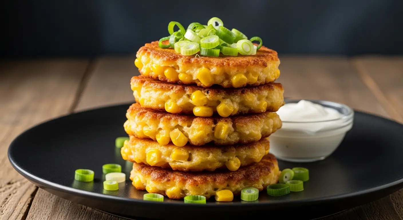 Cheesy Corn Fritters