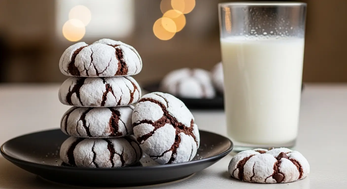 Spicy Chocolate Crinkle Cookies with a Kick