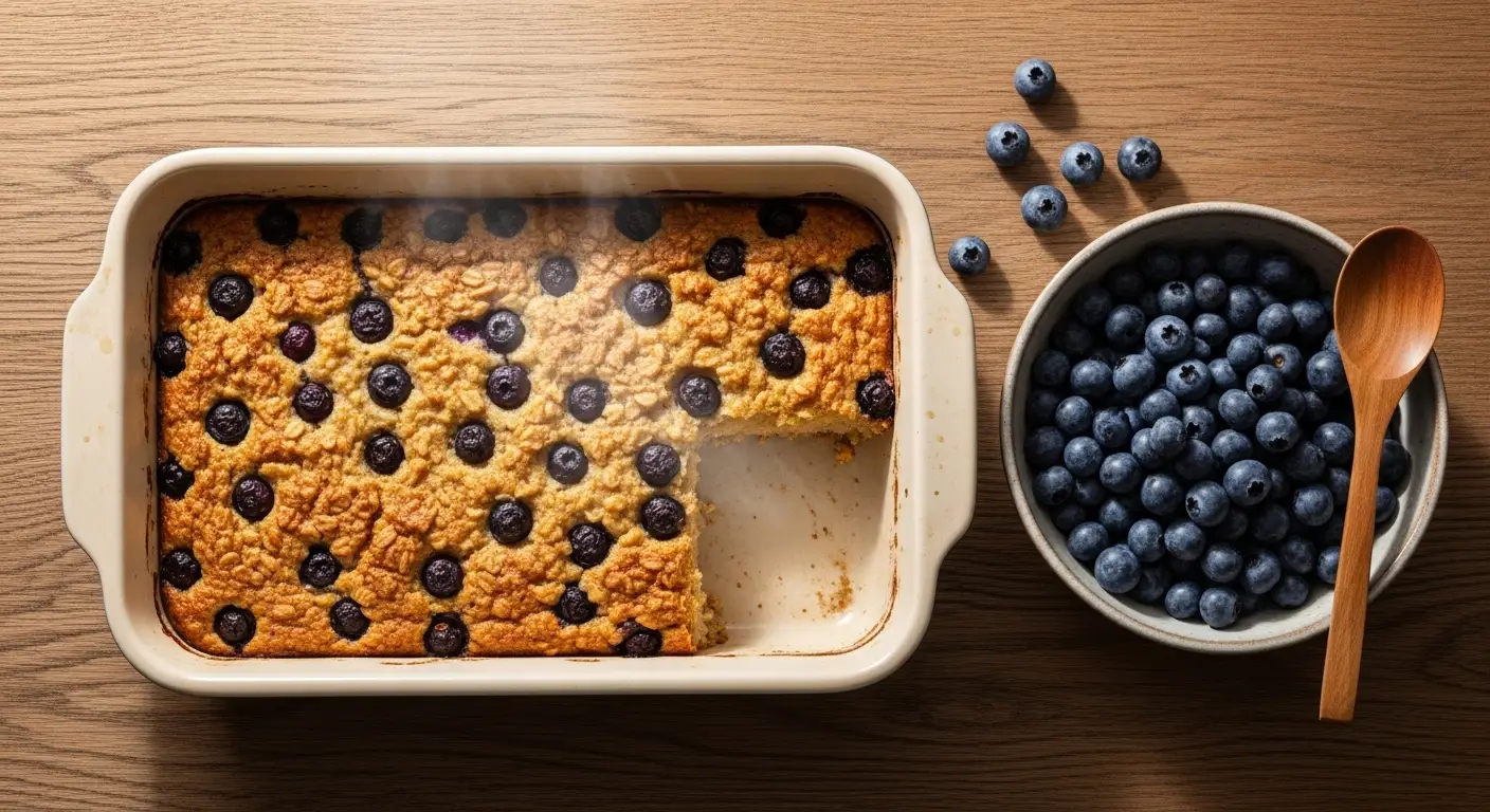 Blueberry Oatmeal Breakfast Bake