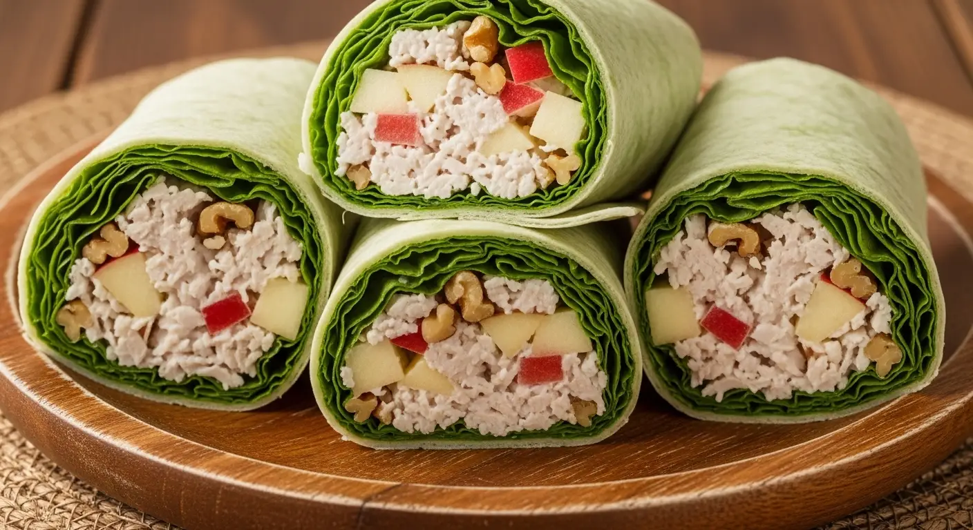 Healthy Chicken Apple Salad Wraps for a Refreshing Dinner