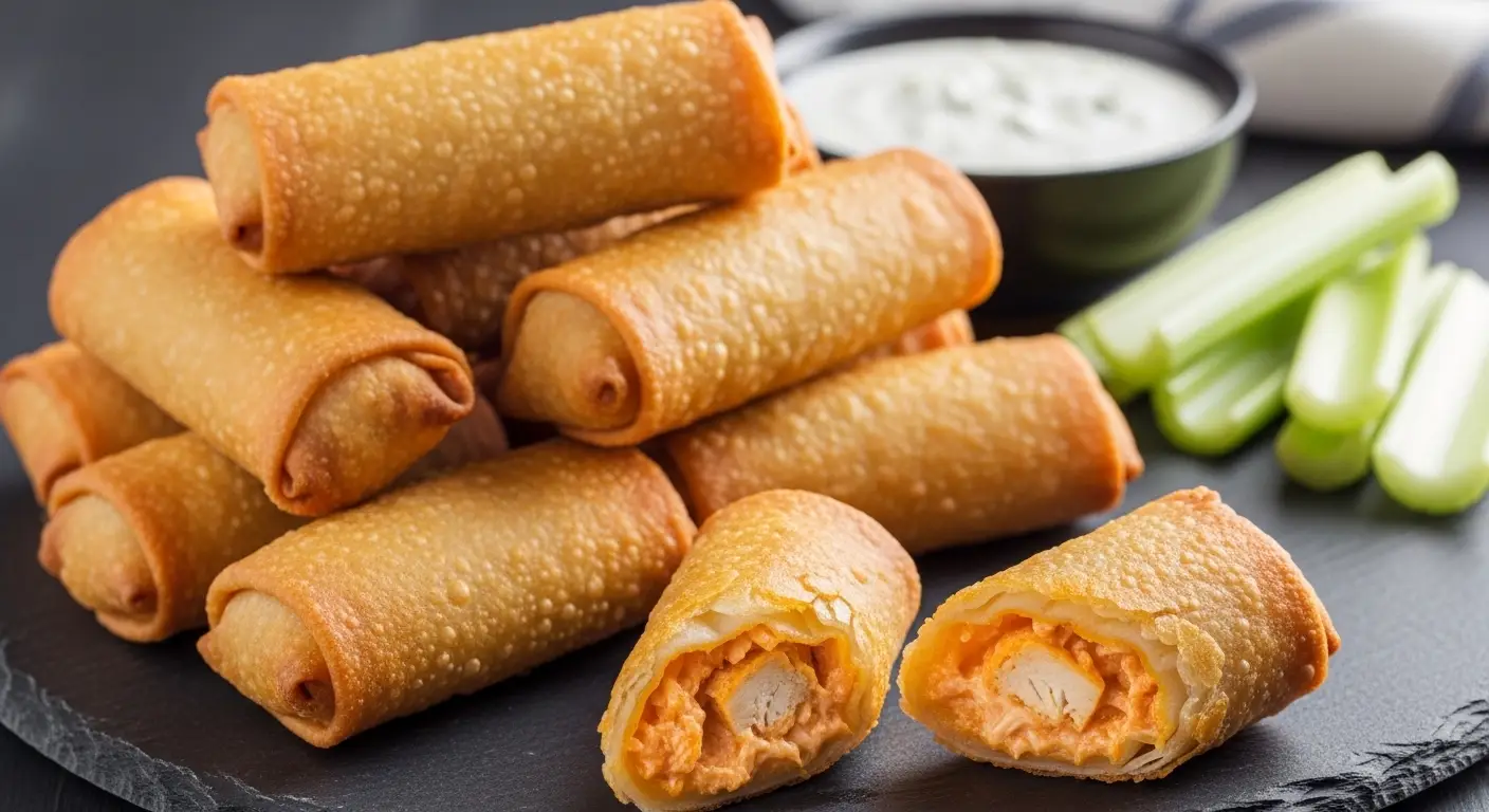 Buffalo Chicken Egg Rolls