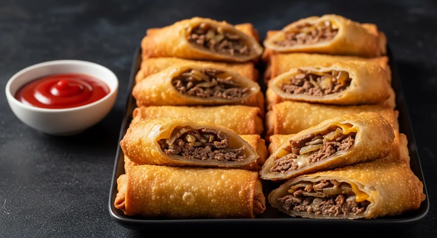 Philly Cheesesteak Egg Rolls