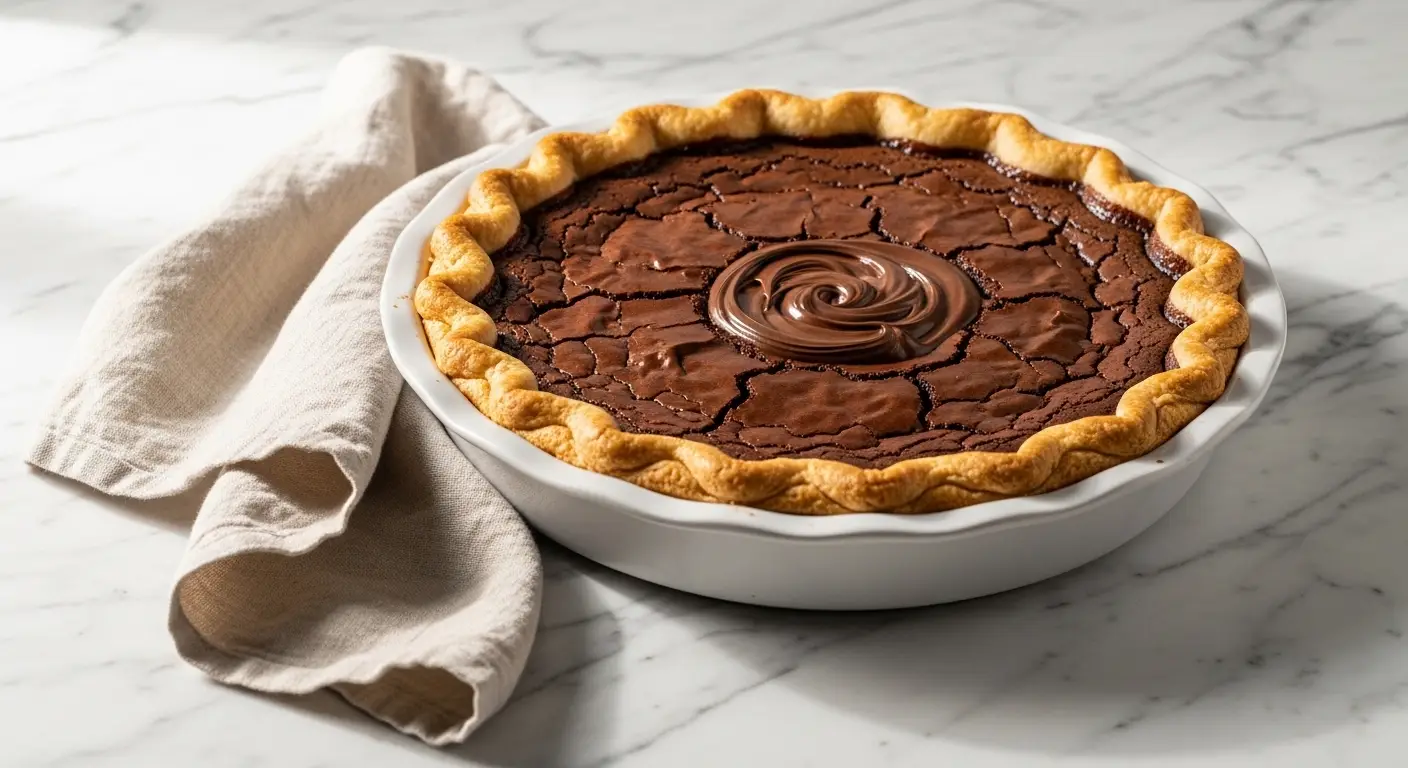 Best Ever Homemade Nutella Stuffed Brownie Pie