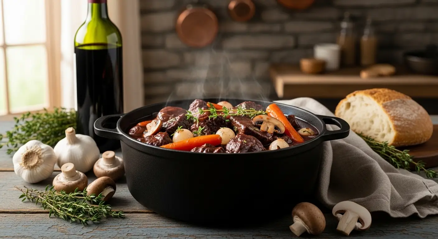 One Pot Beef Bourguignon for a Restaurant Style Experience