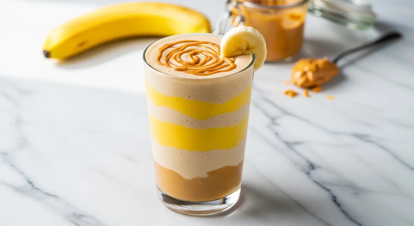 3 Ingredient Peanut Butter Banana Smoothies for Energy