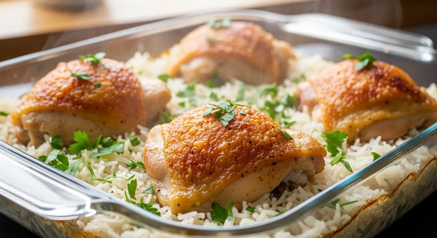 Oven Baked Chicken and Rice