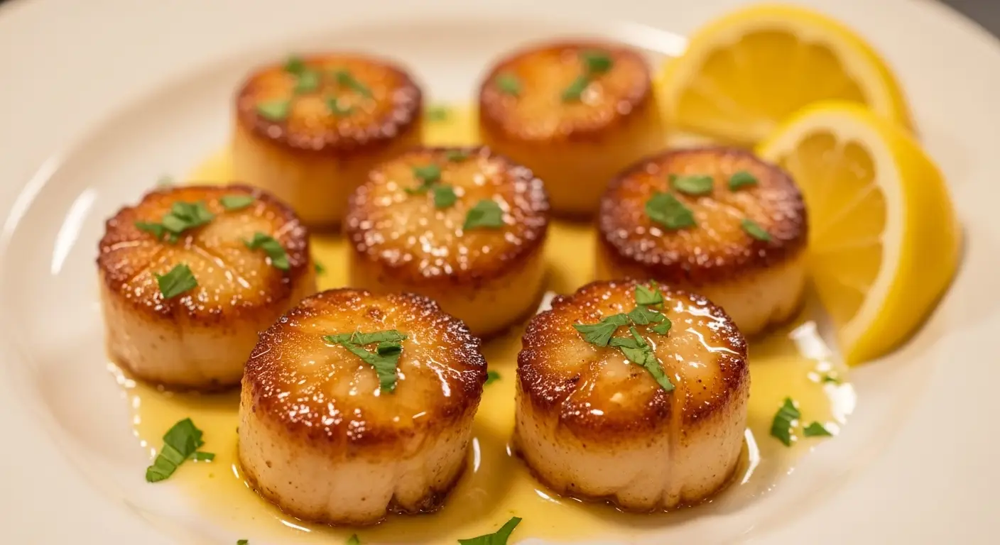 Savory Pan Seared Scallops with a Zesty Lemon Butter Sauce