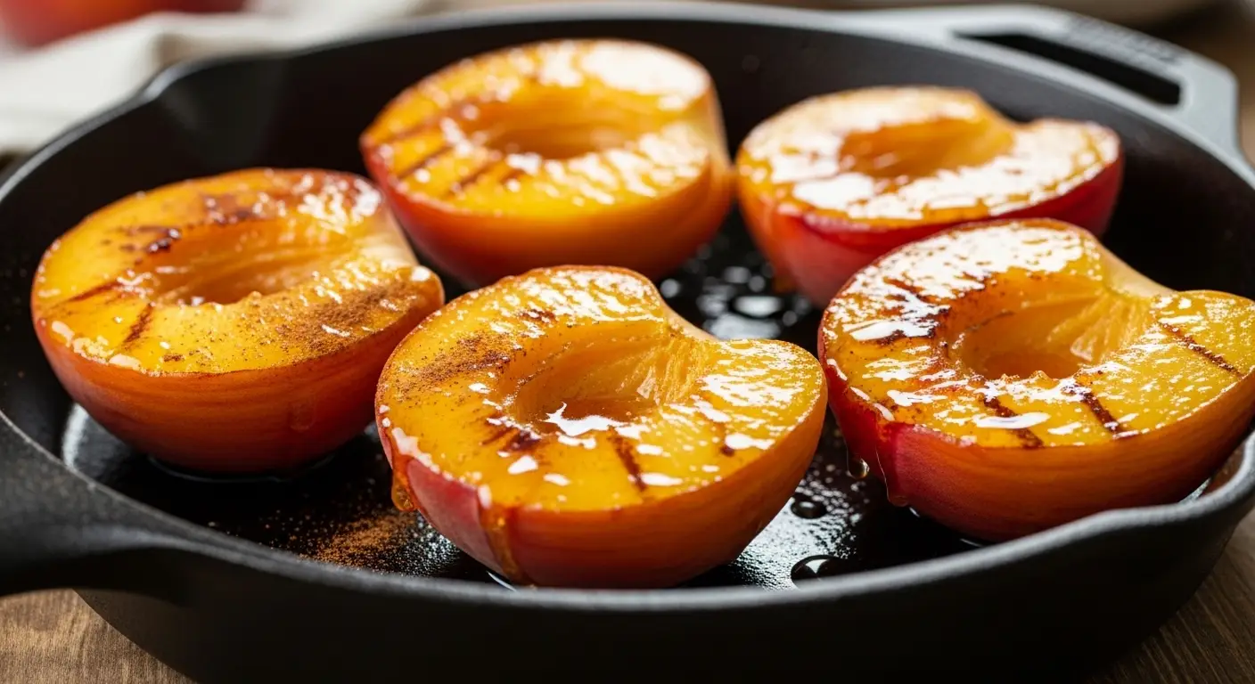 Simple Pan Fried Peaches for a Healthy Treat