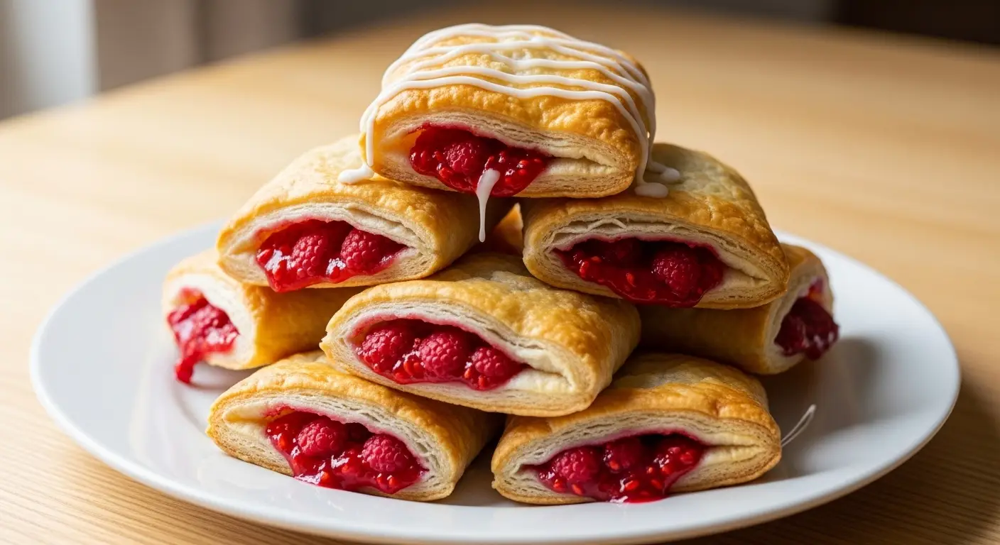Best Ever Flaky Puff Pastry Raspberry Turnovers