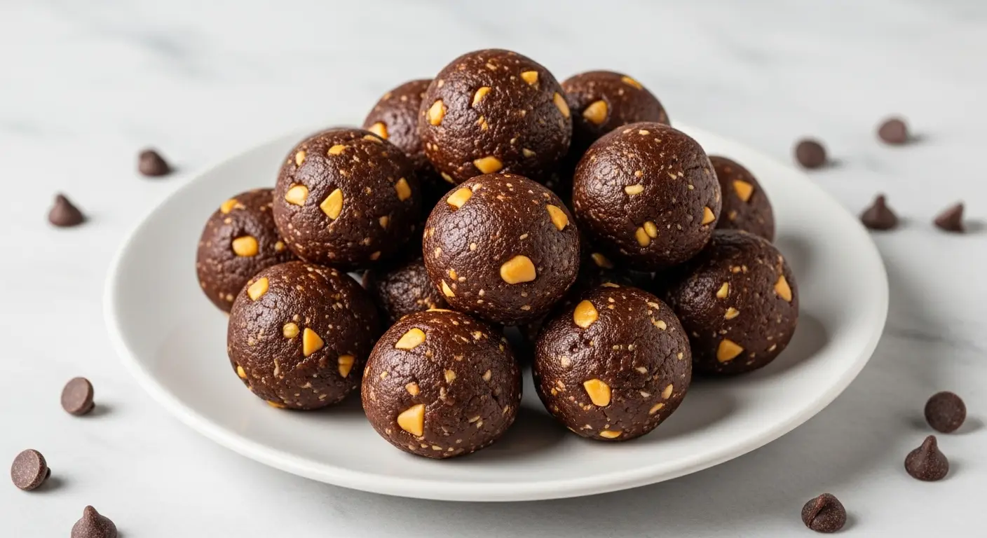 Healthy Dark Chocolate Peanut Butter Bites for Instant Energy