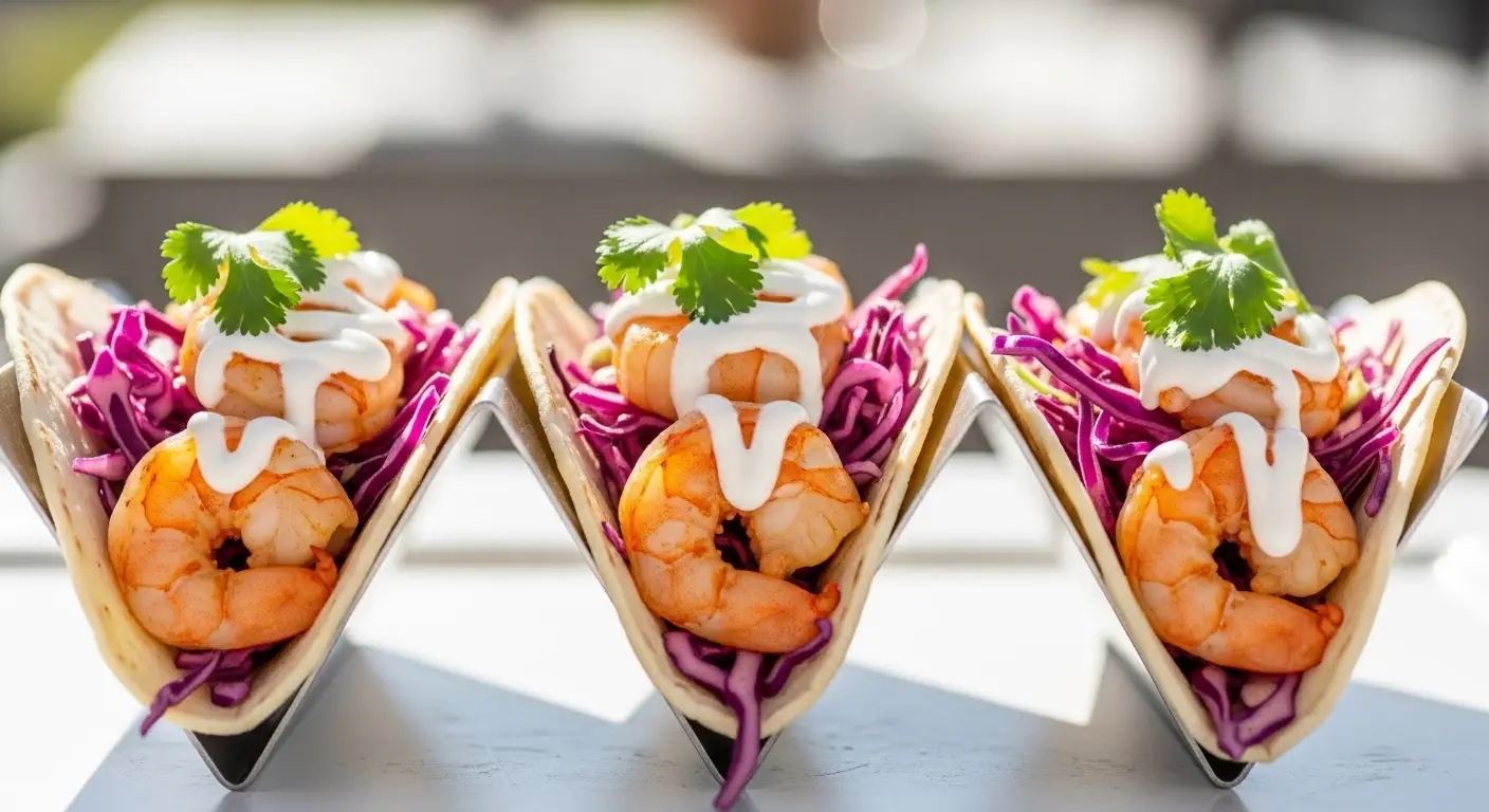 Cilantro Lime Shrimp Tacos with Slaw