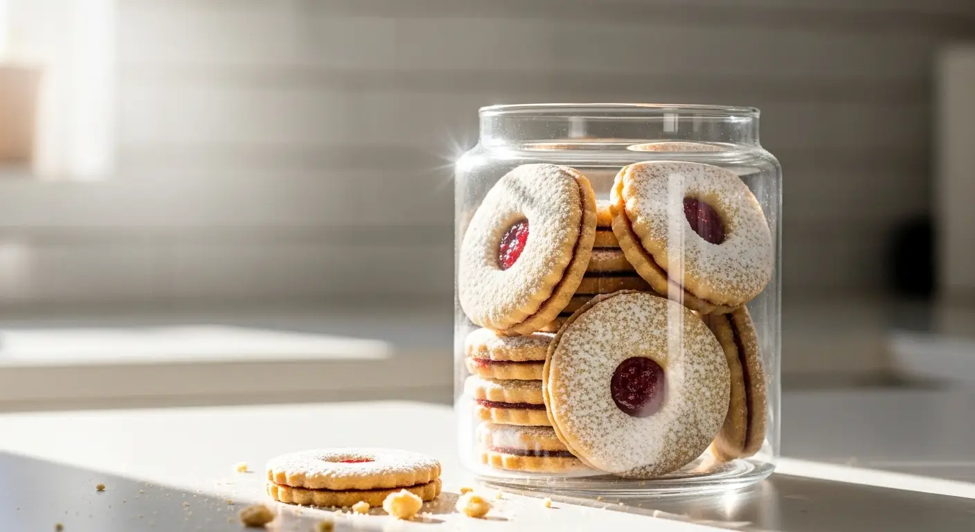 Traditional Linzer Cookies with Raspberry Jam