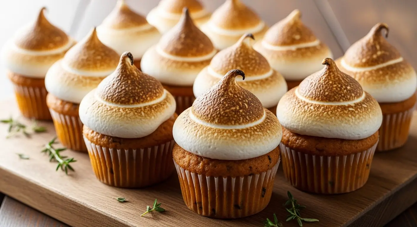 Healthy Sweet Potato Cupcakes with Marshmallow Frosting