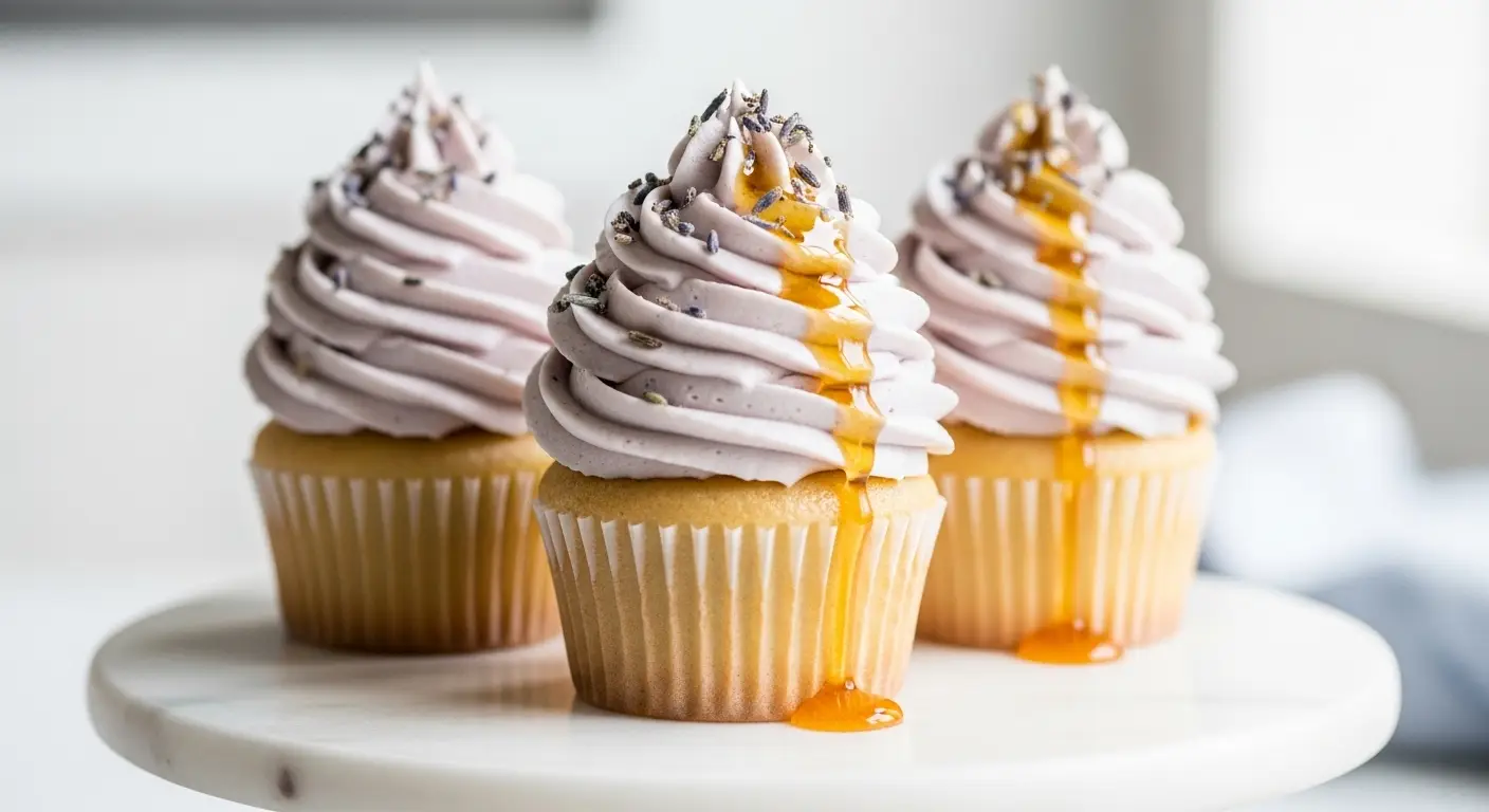 Elegant Lavender Honey Cupcakes for Brunch