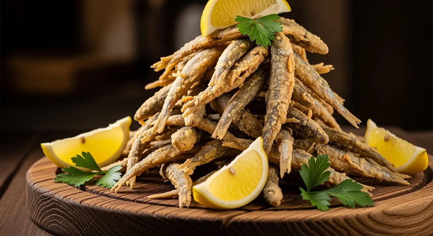 Crispy Fried Fresh Anchovies