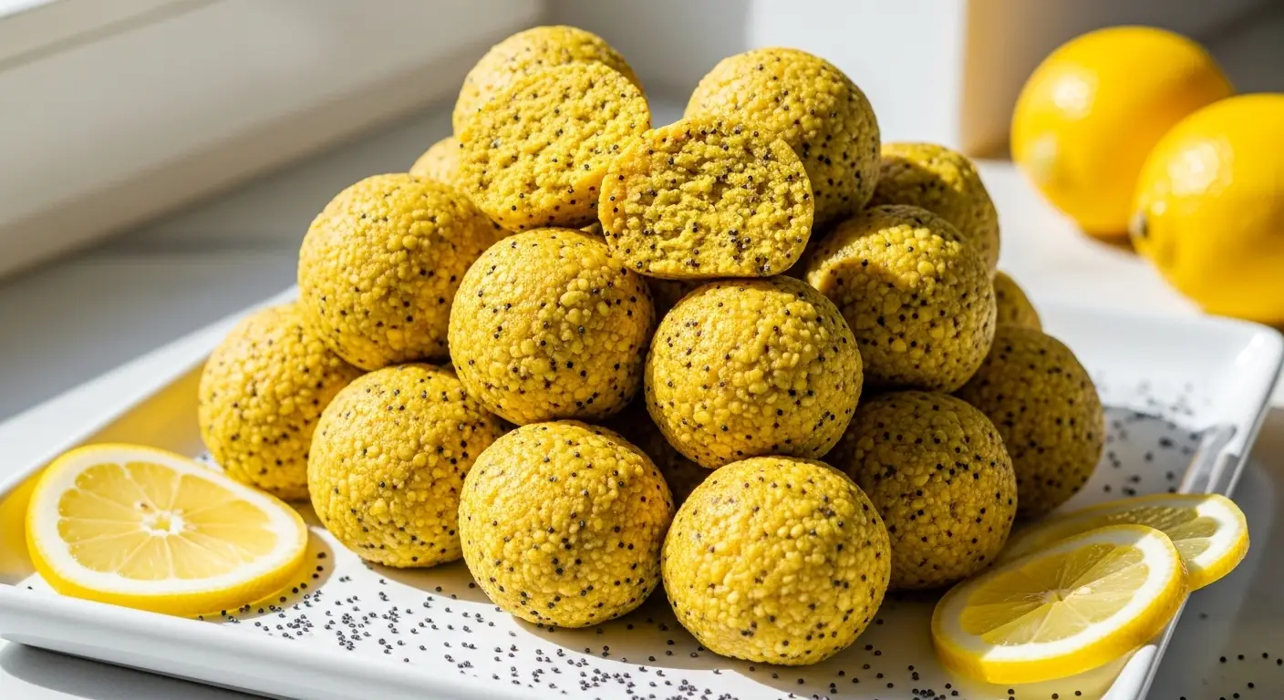 Best Ever Zesty Lemon and Poppy Seed Protein Balls