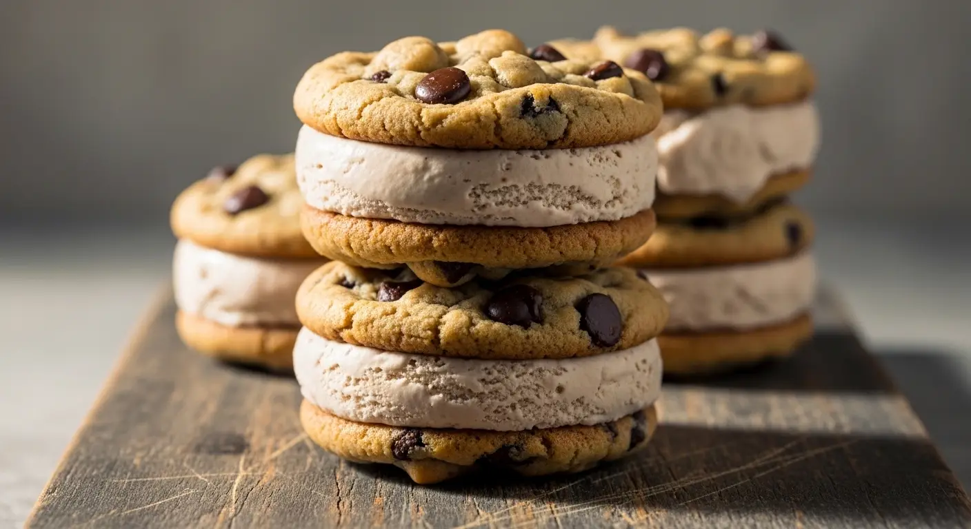 Cookie Dough Vegan Ice Cream Sandwiches