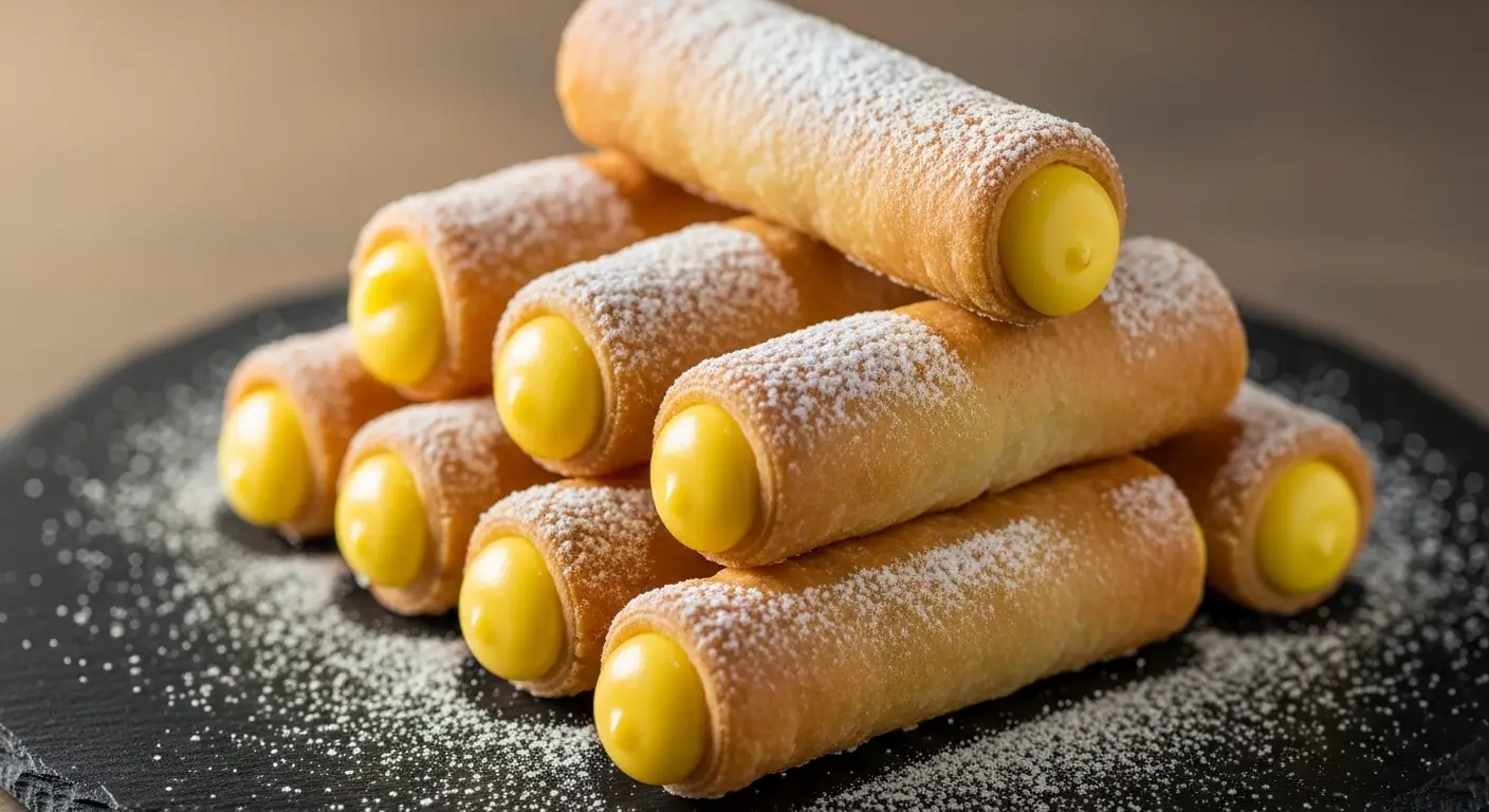Italian Cream Stuffed Cannoncini