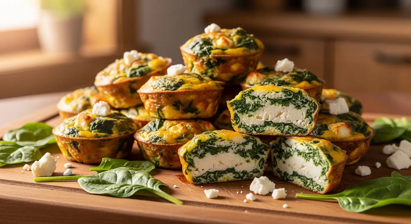 Savory Spinach and Feta Egg Bites for Quick Energy