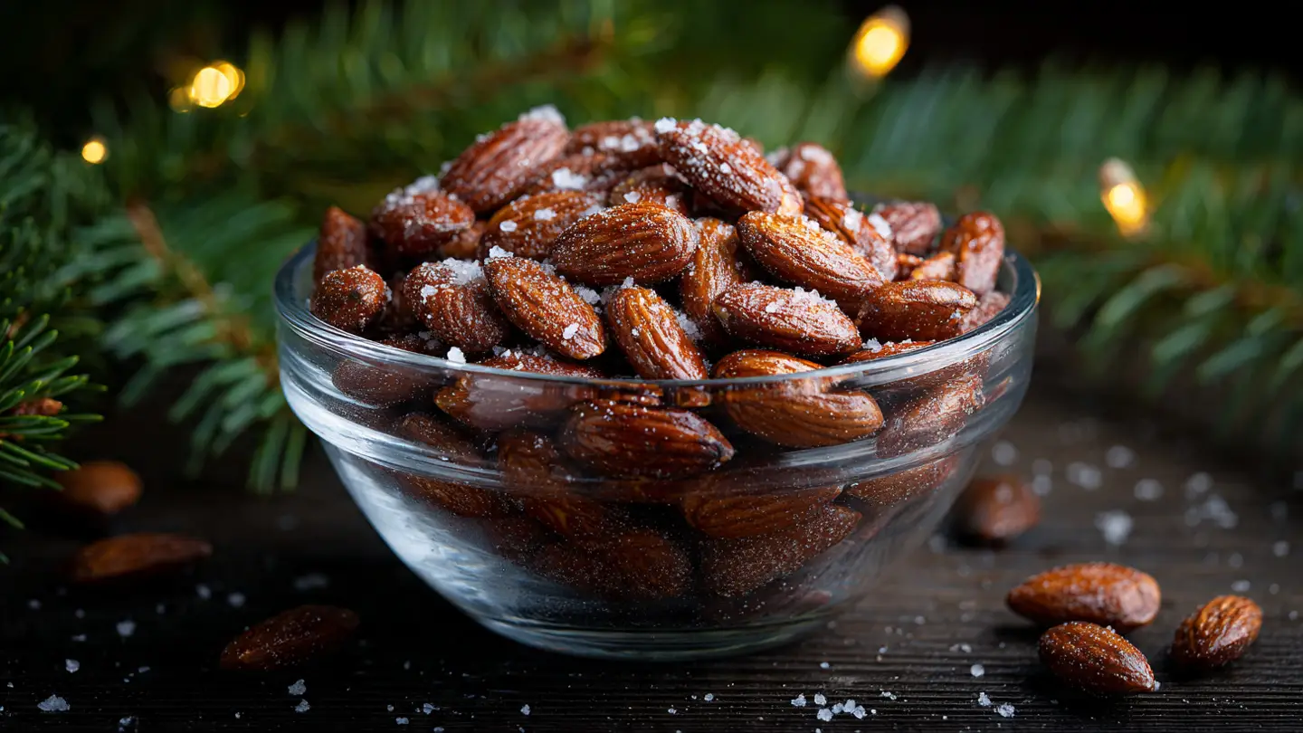 Homemade Spiced Honey Roasted Almonds for Holiday Gifting