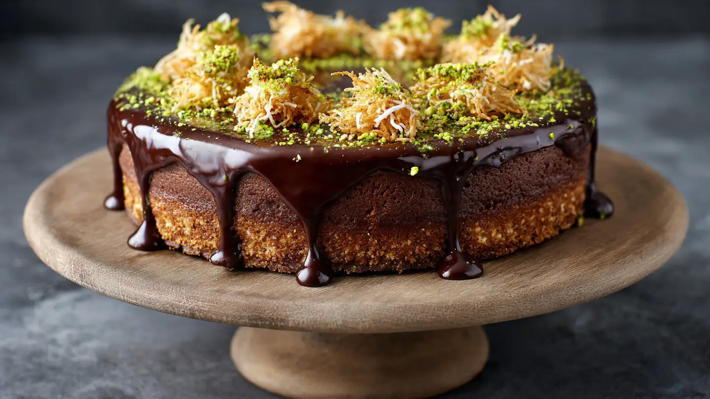 Viral Dubai Chocolate Cheesecake with Pistachio