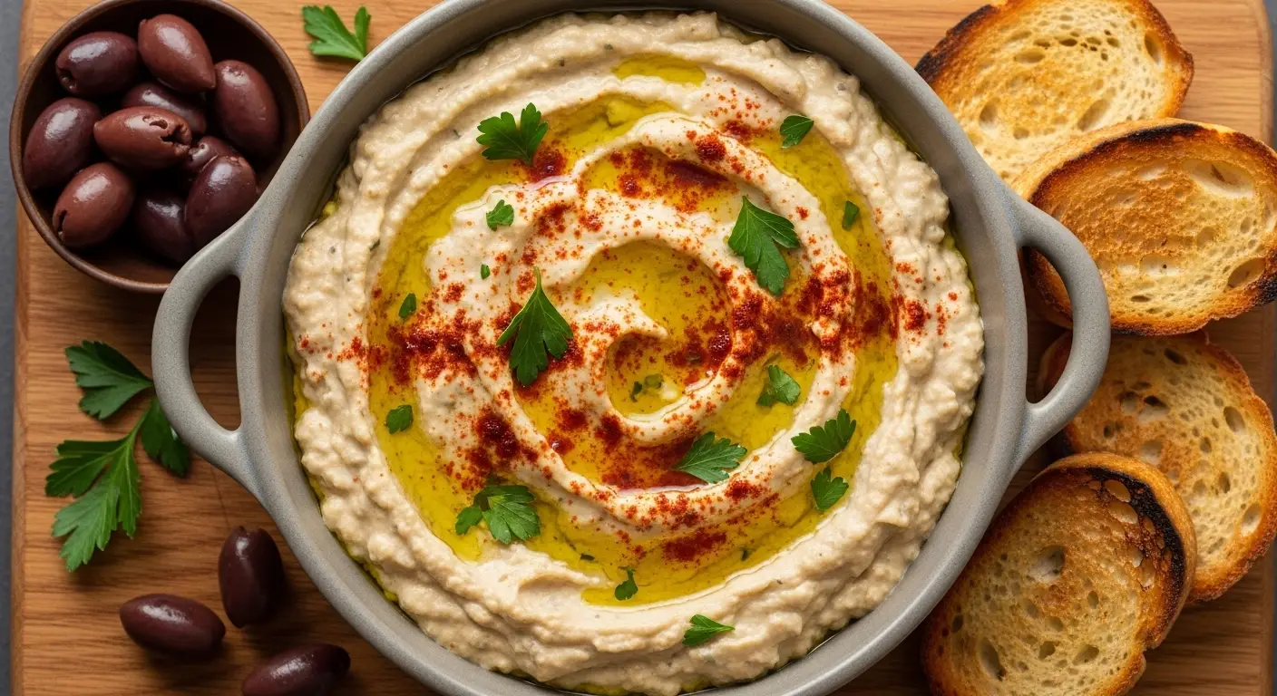 Spanish Roasted Garlic Eggplant Dip