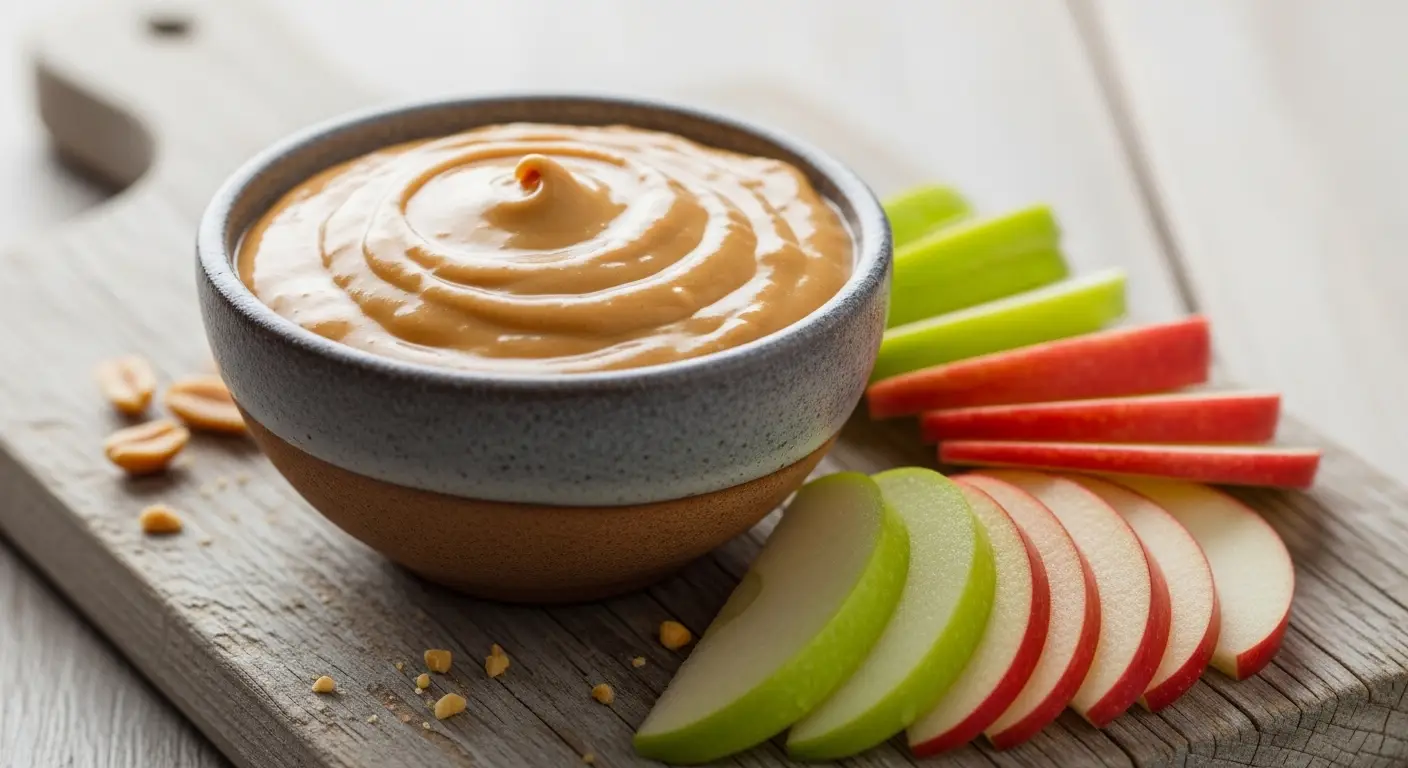 3 Ingredient Peanut Butter Dip for Fresh Apple Slices