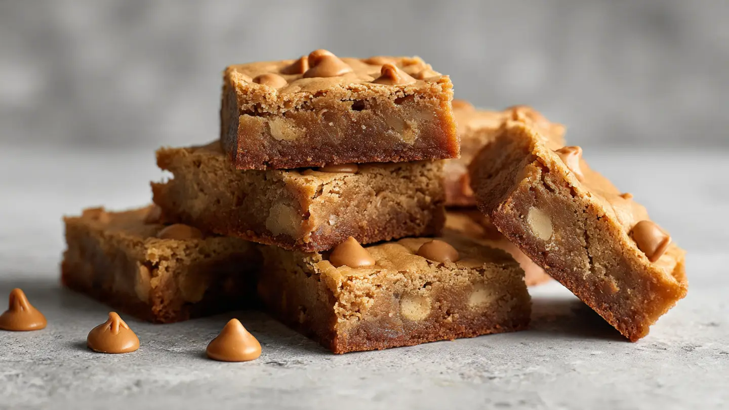 Blonde Brownies (Blondies) with Butterscotch Flavor