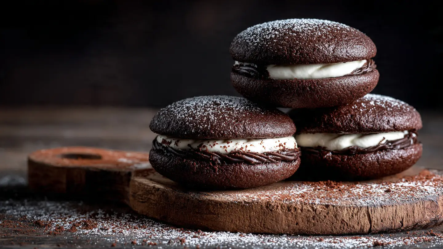 Classic Whoopie Pies with Marshmallow Filling
