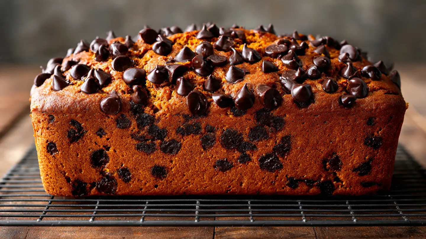 Healthy Dark Chocolate Pumpkin Bread for Guilt-Free Snacking