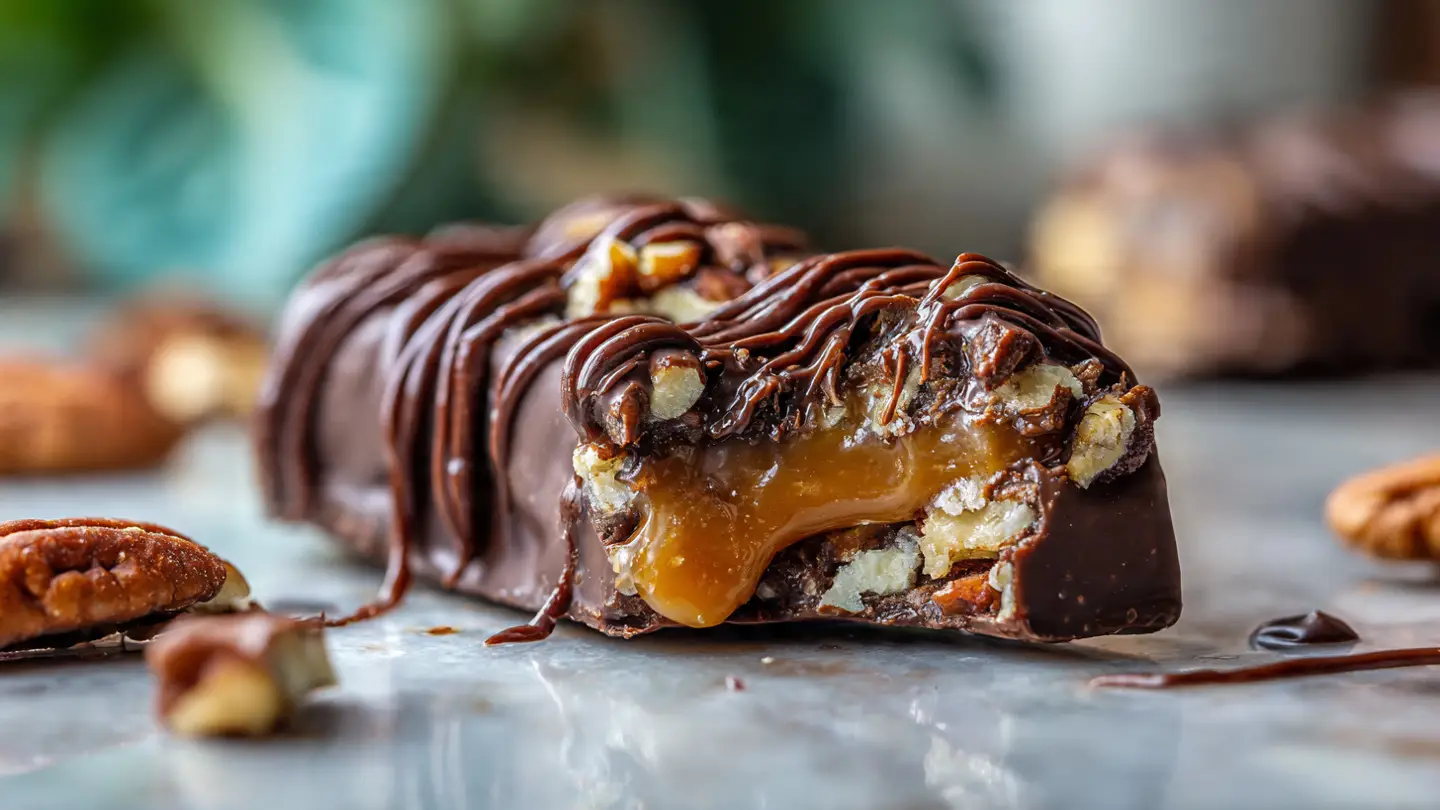 Easy Turtle Bars with Pecans and Caramel