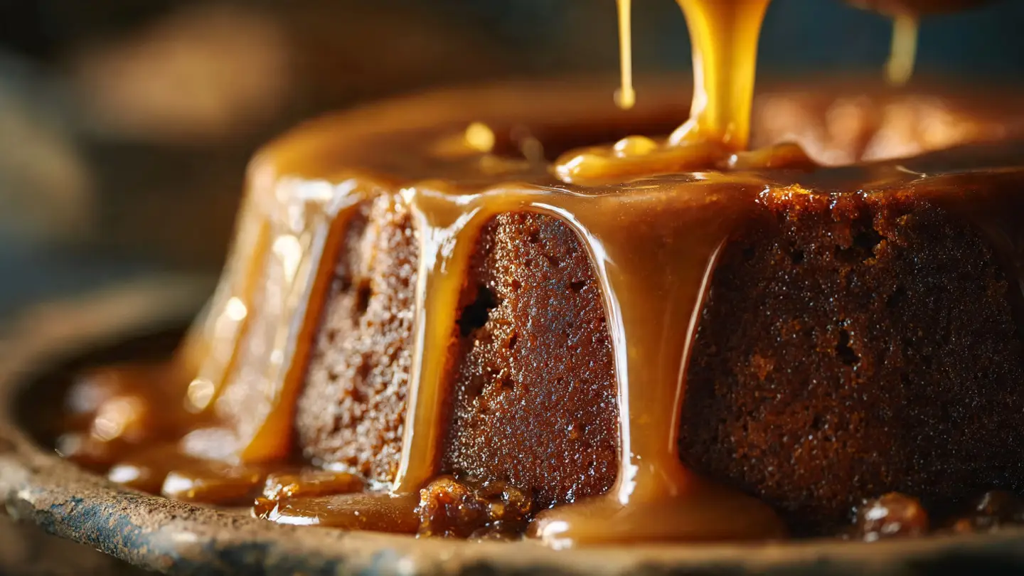 Traditional Sticky Toffee Pudding with Toffee Sauce